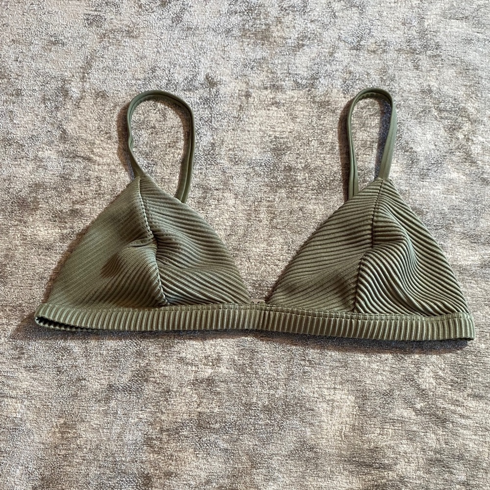 Hollister Olive Green Bikini Top size medium {1006}